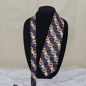 Vintage 90s  Tabasco Men's Necktie Crawfish and peppers Silk tie